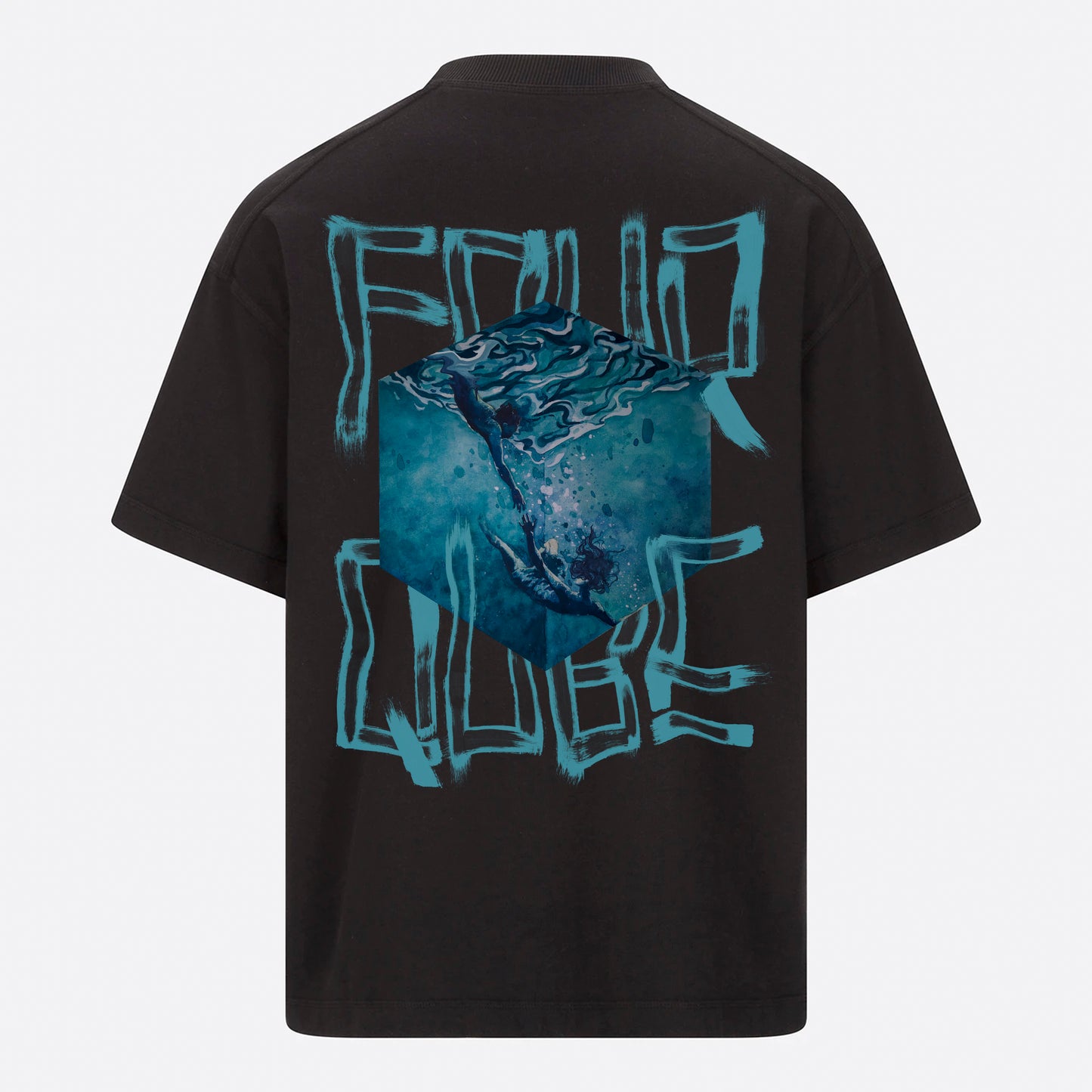 'Under water' Graphic T-shirt. (Black)